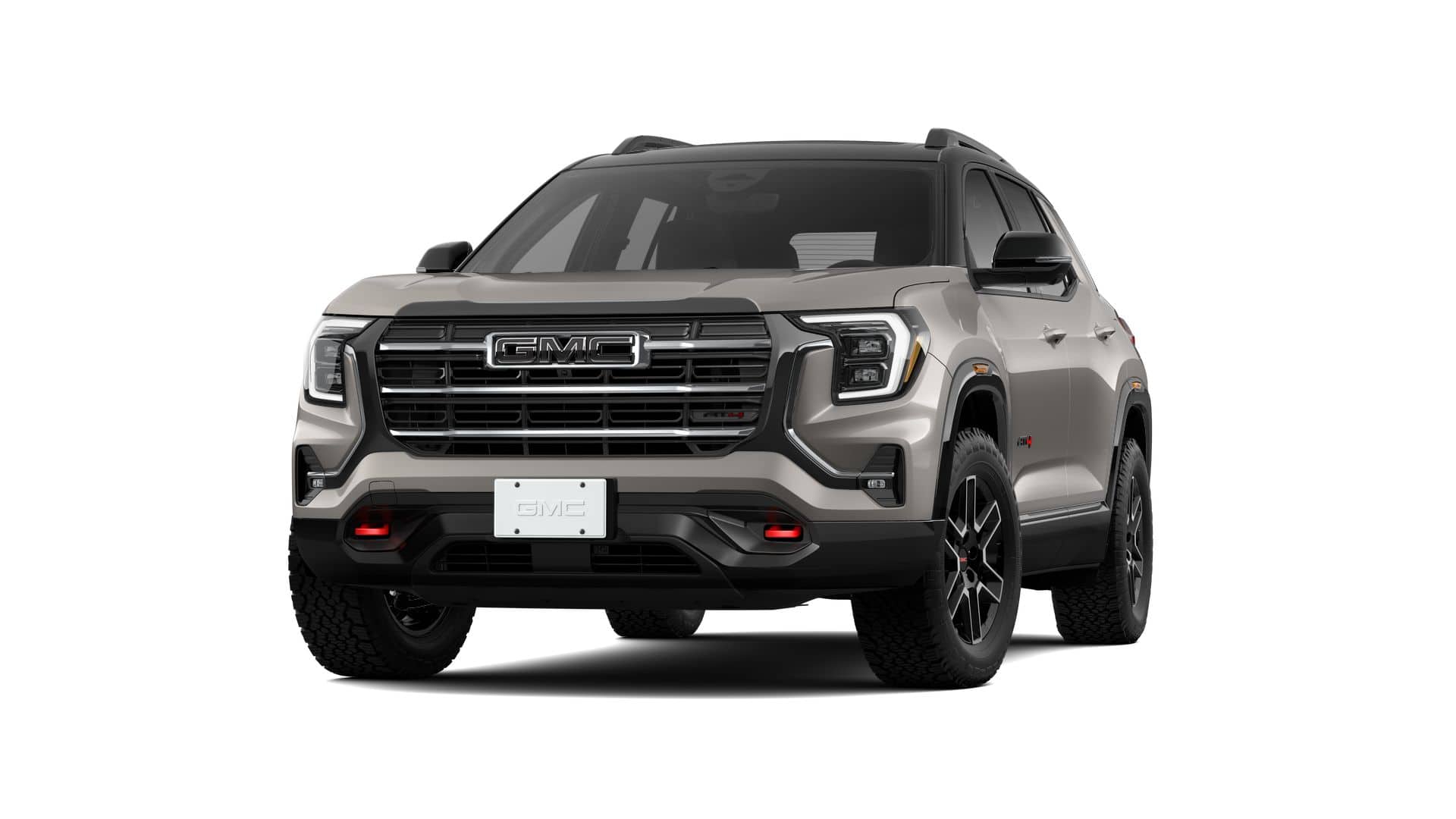 2026 GMC Terrain AT4 in Riverstone Metallic — front three-quarter view